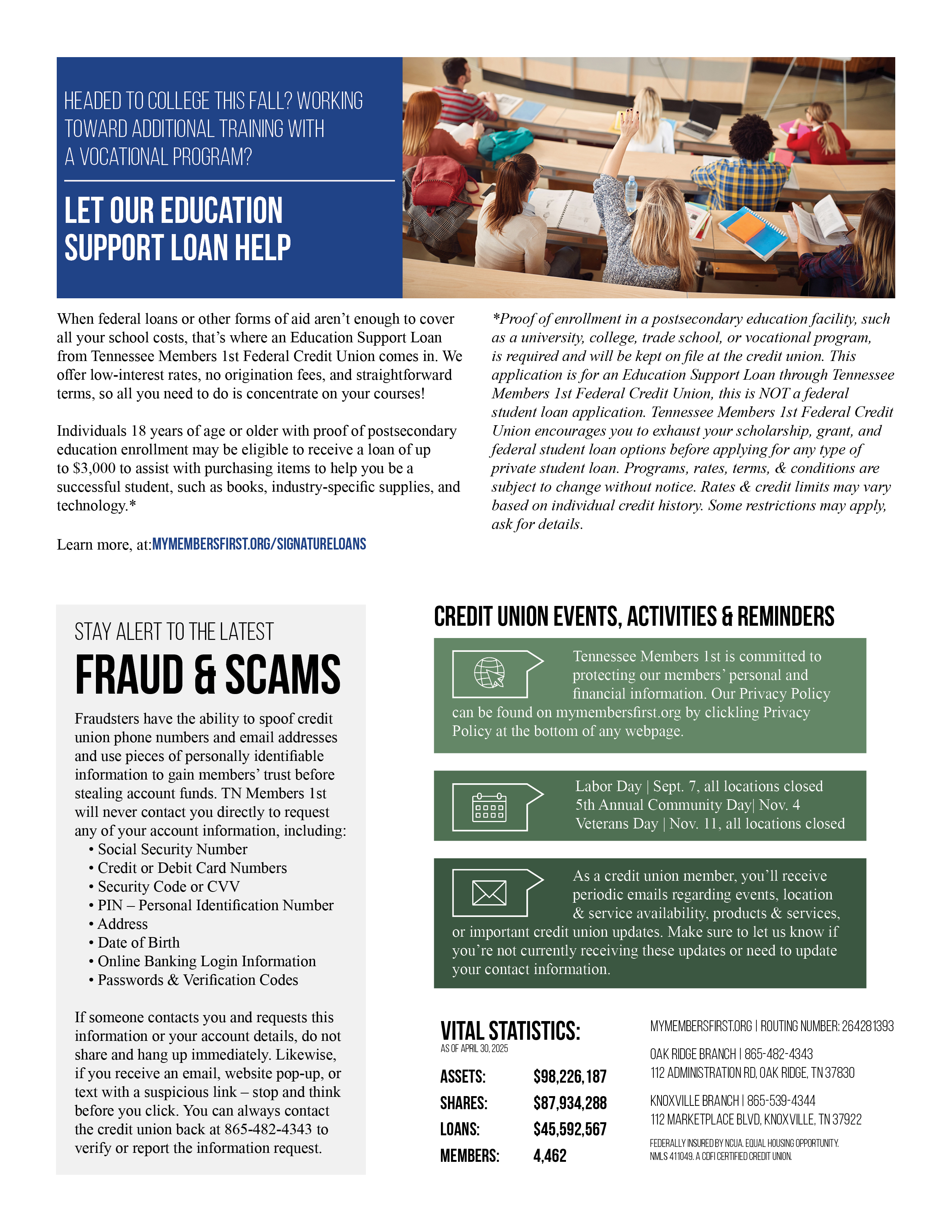 Page two of the July 2026 Newsletter, click for a downloadable PDF